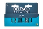 Battery - Deltaco battery - 10 x AA / LR6 - Alkaline - LR6-10B