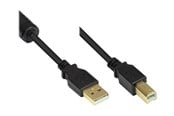 USB-kabel - Alcasa electronik Good Connections - USB cable - USB to USB Type B - 5 m - GC-M0083