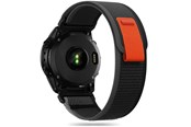 Smartwatch - Accessories - Tech-Protect Nylon Strap for Garmin Fenix 5 / 6 / 6 Pro / 7 - Black & Orange - 9319456606751