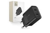 Mobile - Adapters & Chargers - Tech-Protect C20W Mains Charger 2x USB-C PD 20W - Black - 9319456607284