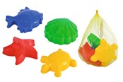 Utomhuslek - Others 4 Sand Moulds in Net - 107101146