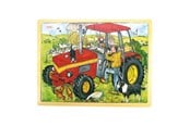 Pusselspel - Bigjigs Wooden Tractor Jigsaw Puzzle - 20 pcs. Trä - BJ744