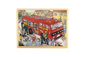 Pusselspel - Bigjigs Wooden Jigsaw Puzzle Fire Truck - 24 pcs. Trä - BJ742