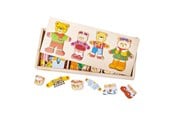 Pusselspel - Bigjigs Wooden Dress-Up Puzzle Bear Family - 72 pieces. Trä - BJ766