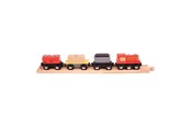 Träleksaker - Bigjigs Wooden Freight Train - 9-piece. - BJT182
