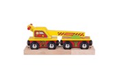 Träleksaker - Bigjigs Wooden Crane Wagon - 4-piece. - BJT416
