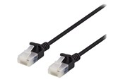 Nätverkskabel - Deltaco patch cable - 2 m - black - Svart - 2m - UUTP-1047