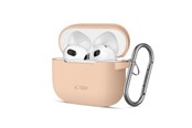 Mobile - Covers & Cases - Tech-Protect Silicone Hook Case for Apple AirPods 3 - Beige - 5906302375066