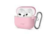 Mobile - Covers & Cases - Tech-Protect Silicone Hook Case for Apple AirPods 3 - Pink - 5906302375127