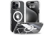 Mobile - Covers & Cases - Tech-Protect MagStand MagSafe Case for iPhone 16 Pro - Transparent - 5906302375844