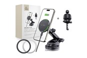 Mobile - Adapters & Chargers - Tech-Protect MM15W-V7 QI2 Car Mount with Induction Charger - Black - 5906302375899
