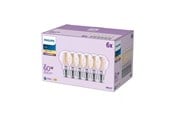 Glödlampor - Philips LED-glödlampa A60 7W/827 (60W) Clear 6-pack E27 - 929001387398