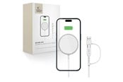 Mobile - Adapters & Chargers - Tech-Protect QI15W-A44 Magnetic Wireless Charger with MagSafe - White - 5906302380329