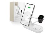 Mobile - Adapters & Chargers - Tech-Protect QI15W-A41 3in1 Wireless Charger with MagSafe for Apple Devices - White - 5906302380145