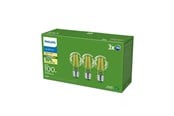 Glödlampor - Philips LED-glödlampa Ultra Efficient A60 7,3W/827 (100W) Clear 3-pack E27 - 929003625131