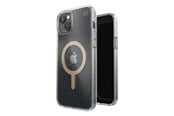 Mobile - Covers & Cases - Speck Presidio Perfect-Clear with Glitter + MagSafe - iPhone 15 Plus / 14 Plus Case with MICROBAN Coating - Clear / Gold Glitter - 150121-9221