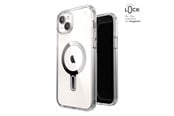 Mobile - Covers & Cases - Speck Presidio Perfect-Clear ClickLock & Magsafe - iPhone 15 Plus / iPhone 14 Plus Case - Clear / Chrome Finish / Serene Silver - 150457-3199
