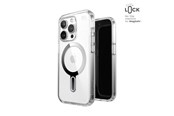 Mobile - Covers & Cases - Speck Presidio Perfect-Clear ClickLock & Magsafe - iPhone 15 Pro Case - Clear / Chrome Finish / Serene Silver - 150449-3199
