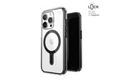 Mobile - Covers & Cases - Speck Presidio Perfect-Clear ClickLock & Magsafe - iPhone 15 Pro Case - Clear / Frosted Black / Slate Gray - 150449-3233