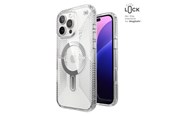 Mobile - Covers & Cases - Speck Presidio Perfect-Clear Grip ClickLock & MagSafe - iPhone 16 Pro Max Case - Clear / Chrome Finish / Serene Silver - 150728-3199