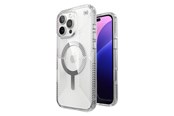 Mobile - Covers & Cases - Speck Presidio Perfect-Clear Grip MagSafe - iPhone 16 Pro Max Case - Clear / Chrome Finish / Serene Silver - 150842-3223