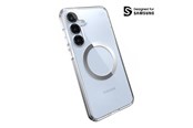 Mobile - Covers & Cases - Speck Presidio Perfect-Clear Magnet - Samsung Galaxy S25+ / S24+ MagSafe Case - Clear / Chrome Finish / Serene Silver - 150885-3199