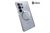 Mobile - Covers & Cases - Speck Presidio Perfect-Clear Magnet - Samsung Galaxy S25 Ultra MagSafe Case - Clear / Chrome Finish / Serene Silver - 150897-3199