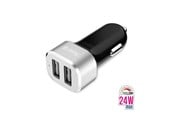 Mobile - Adapters & Chargers - CRONG Power Car Charger 24W - Car charger 2xUSB 2.4A - aluminum - CRG-PWRC-USB24-ALU