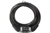 Cykeltillbehör - Dunlop - Bicycle Lock with Combination - Black - 8711252029221BLACK