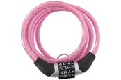 Cykeltillbehör - Dunlop - Bicycle Lock with Combination - Pink - 8711252029221PINK