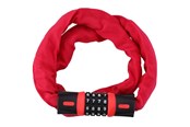 Cykeltillbehör - Dunlop - Bicycle Lock with Combination Chain - Red - 8711252075594RED