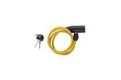 Cykeltillbehör - Dunlop - Keyed spiral bike lock - Yellow - E8711252082585_YELLOW