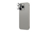 Mobiltelefontillbehör-Skyddsfilm - AmazingThing AR Aluminum 3 Lens Tempered Glass with Camera Lens Frame for iPhone 16 Pro / 16 Pro Max - Gray - IP16CAM3GYGLA