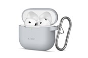 Mobile - Covers & Cases - Tech-Protect Silicone Hook Case for AirPods 4 - Grey - 5906302370061