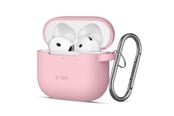 Mobile - Covers & Cases - Tech-Protect Silicone Hook Case for AirPods 4 - Pink - 5906302370054
