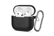 Mobile - Covers & Cases - Tech-Protect Silicone Hook Case for AirPods 4 - Black - 5906302370047