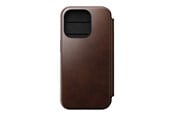Mobile - Covers & Cases - Nomad Modern Leather Folio - iPhone 15 Pro | Rustic Brown | Horween - NM01630685