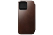 Mobile - Covers & Cases - Nomad Modern Leather Folio - iPhone 15 Pro Max | Rustic Brown | Horween - NM01635185