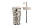 Kökstillbehör - Burga Almond Latte - Travel Mug 500ml with Flap & Straw Set - 950349