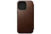 Mobile - Covers & Cases - Nomad Modern Leather Folio - iPhone 14 Pro Max Rustic Brown Leather - NM01245285