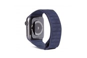 Smartwatch - Accessories - Decoded - Leather Magnetic Traction Strap 44/42mm Navy - D9AWS44TS1NY