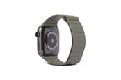 Smartwatch - Accessories - Decoded - Leather Magnetic Traction Strap 44/42mm Olive - D22AWS44TS1OE