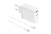 Mobile - Adapters & Chargers - realme SUPERVOOC 80W Dual Ports GaN Adapter with Type-C Cable - White - 631451000024
