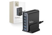 Mobile - Adapters & Chargers - Tech-Protect DC140W-GAN 5-PORT PD140W/QC3.0 Charging Station - Black - 5906302375455