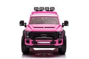 Ride Ons & Walkers - FORD Ford Super Duty F450 rosa 24V, 2 personer, 4x24V motor, gummihjul - 6951492