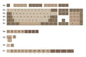 Tangentbord - Ducky Boba - 132 Keycap Set - MDA Profile - PBT - Knappsats - Nordisk - Brun - DuckyBoba132