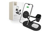 Mobile - Adapters & Chargers - Tech-Protect QI15W-A41 3in1 Wireless Charger with MagSafe for Apple Devices - Black - 5906302380152
