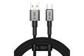 USB-kabel - Tech-Protect UltraBoost DNA USB-A / USB-C 15W/3A 200 cm Cable - Grey - 5906302380732