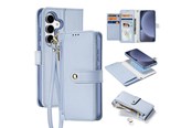 Mobile - Covers & Cases - Dux Ducis Lava Leather Case for Samsung Galaxy S25+ with Detachable Magnetic Wallet - Blue - 6971824162264