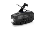 DAB, Nätverk & Klockradio - STREETZ Emergency Solar Crank Radio - AM/FM - Mono - Svart - S80-BLK